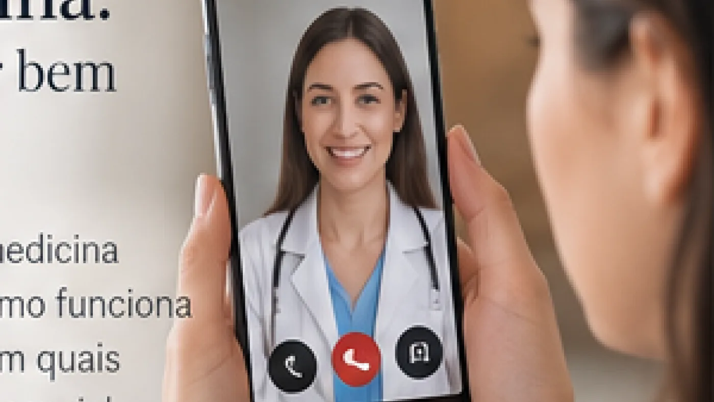Paciente em atendimento dermatológico por telemedicina